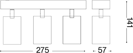 Ideal Lux - Spot LED DYNAMITE 3x GU10/7W/230V CRI 90 alamă