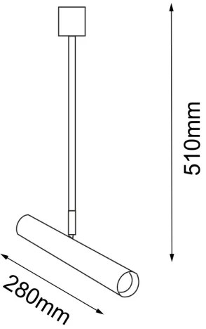 Lustră pe tijă AKADI 1xGU10-MR11/15W/230V Amplex 8879