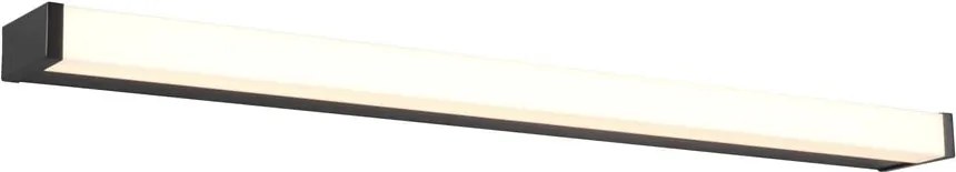 Aplică de perete negru-mat LED (lungime 80 cm) Fabio – Trio