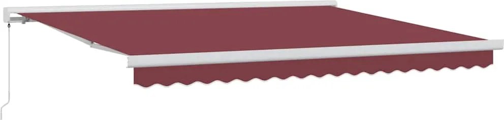 vidaXL Copertina retractabilă manual, vișiniu, 400x300 cm