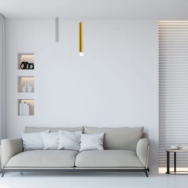 Lustră LED pe cablu GOLDIE 1xLED/5W/230V aurie