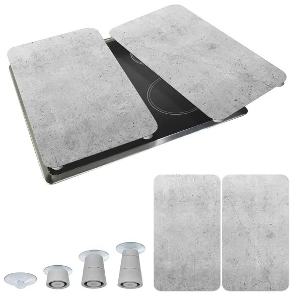 WENKO 53906100 - Capac pentru plită 30 x 52 cm, gri/transparent