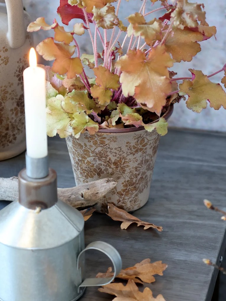 Ghiveci din ceramica, cu motive florale, D14.5cm, Melun