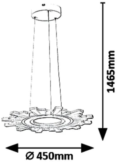 Rabalux 6210 - Lustră LED pe cablu FELICITY LED/30W/230V