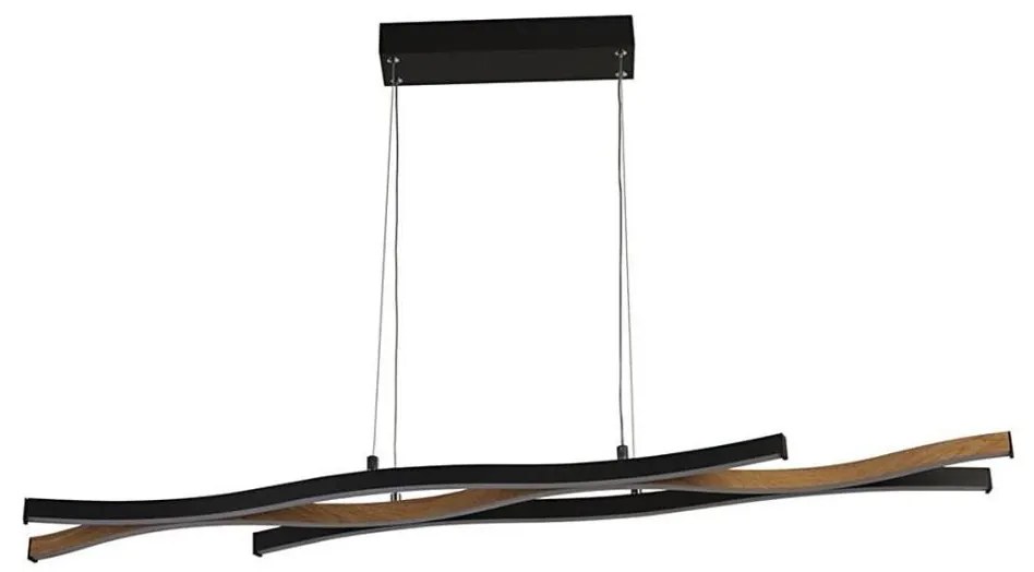 Searchlight - Lustră LED BLOOM pe cablu, model 32104-1BK, LED/38W/230V 2300/3000/4000K