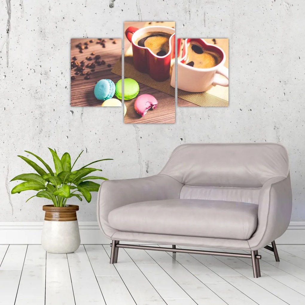 Tablou cu cafea și macarooni (90x60 cm)
