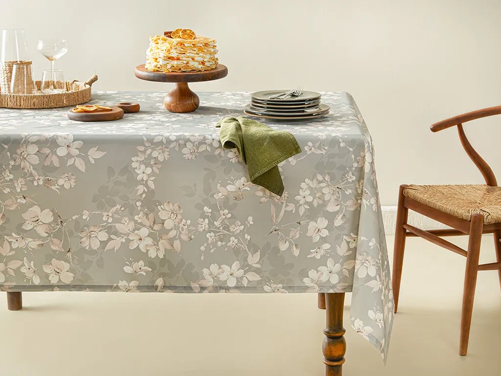 Floare Poliester  față De Masă 150x200 Cm Green