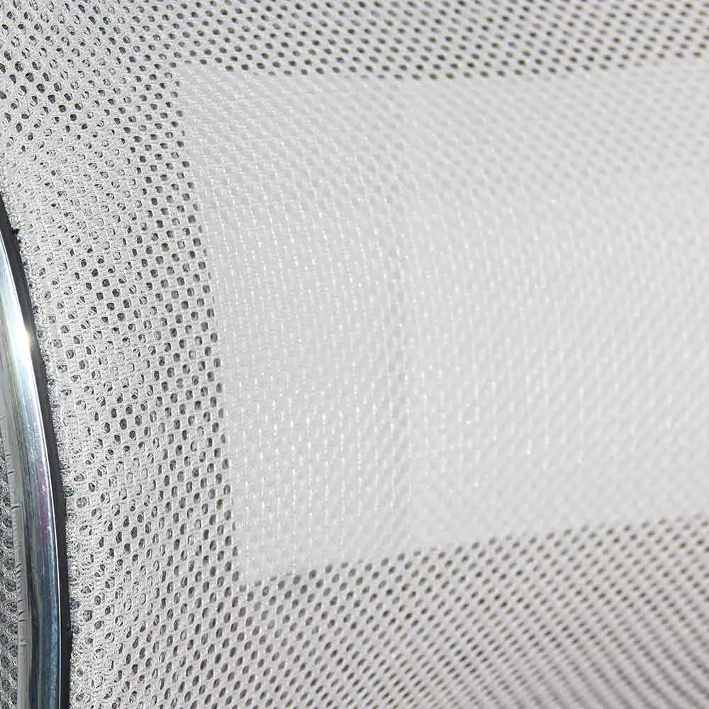 Scaun vizitator gri deschis HRC 613F mesh cadru cromat