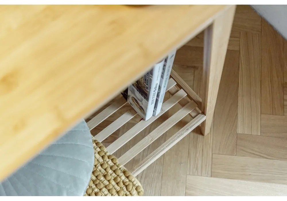 Masă consolă în culoare naturală din bambus 30x80 cm Kona – Wenko