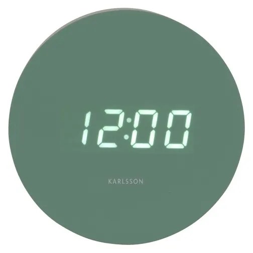 Karlsson 5981GR ceas LED de design cu alarmăverde, dia. 9 cm