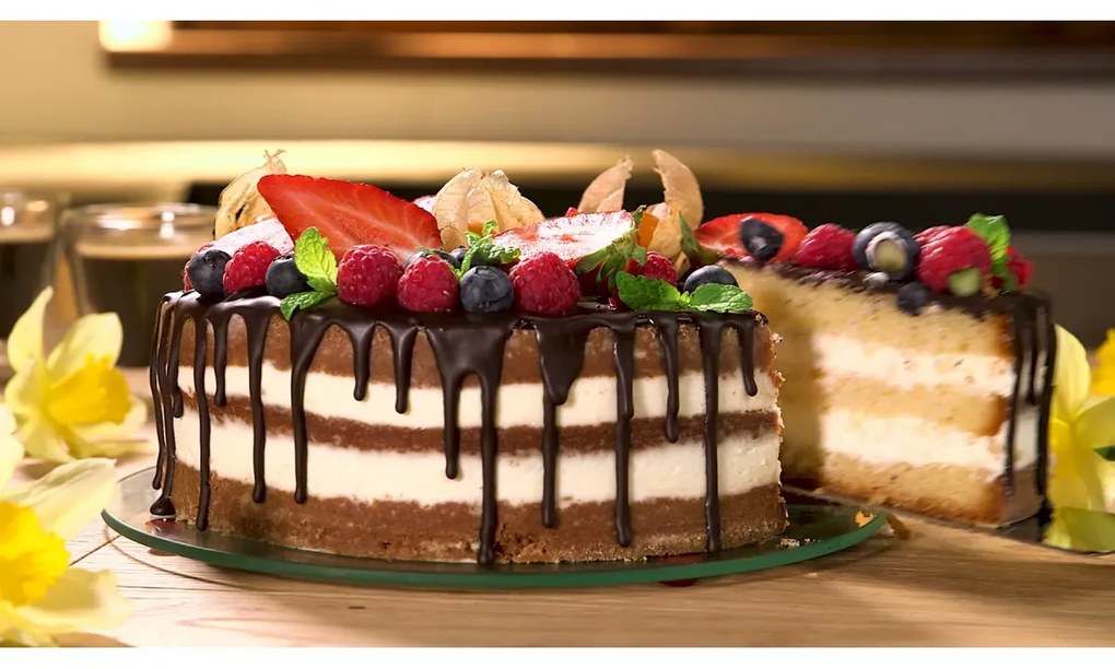 Tescoma Formă pentru tort cu fund de sticlă,extensibilă DELÍCIA, 28 cm, 28 cm