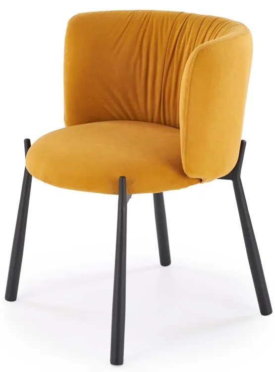 Scaun K531 velvet mustariu
