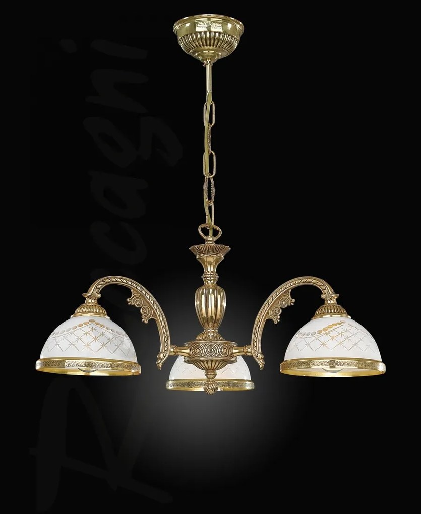 Candelabru din alama cu 3 brate design italian 7102