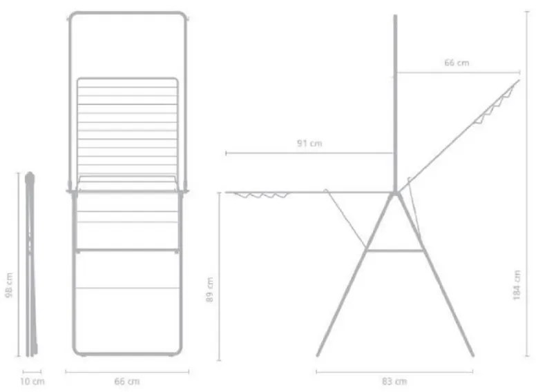 Uscator de rufe Brabantia Hangon 1004172, 25 m, 8 umerase, Blocare copii, Tija suplimentara, Inox