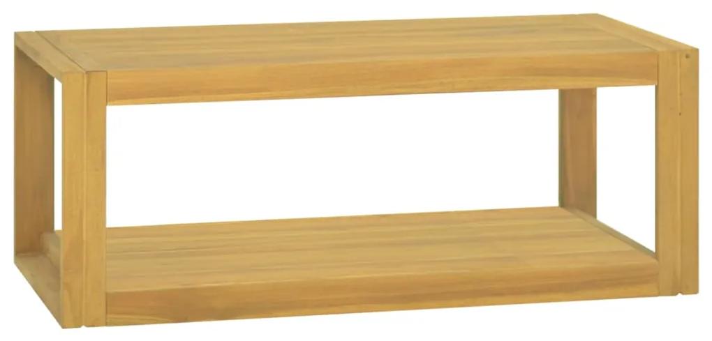 Dulap de baie suspendat, 90x45x35 cm, lemn masiv de tec