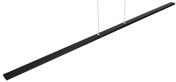 Lampă modernă suspendată neagră 150 cm cu LED inclus - Banda
