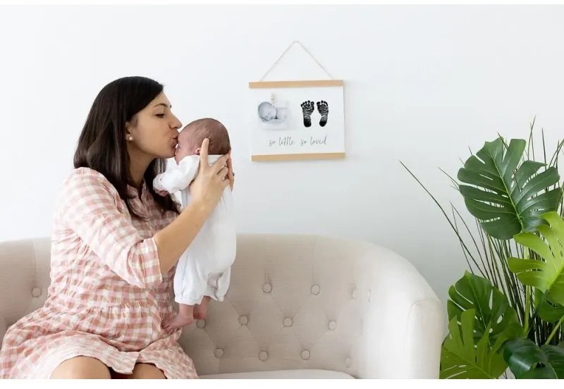 Tablou cu fotografie si amprente ale bebelusului - Pearhead