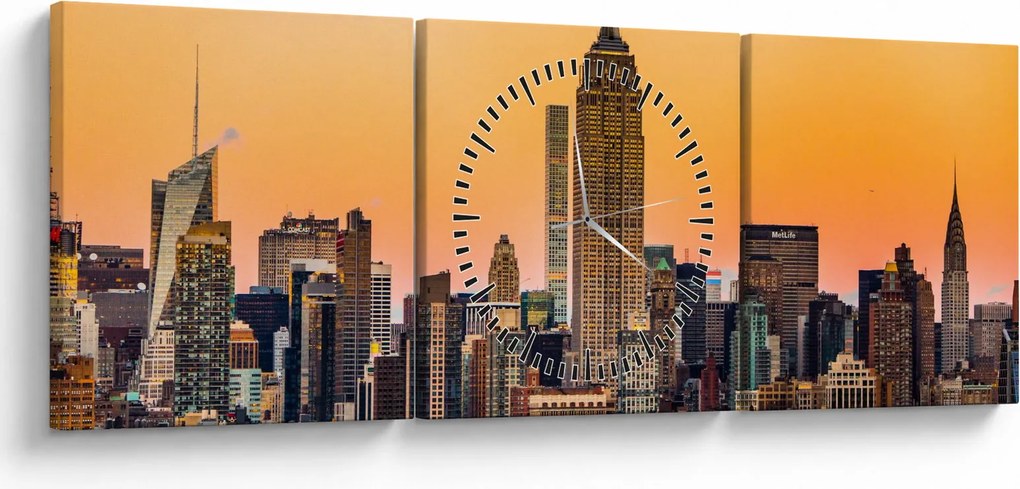 Tablou cu New York (cu ceas) (90x30 cm)