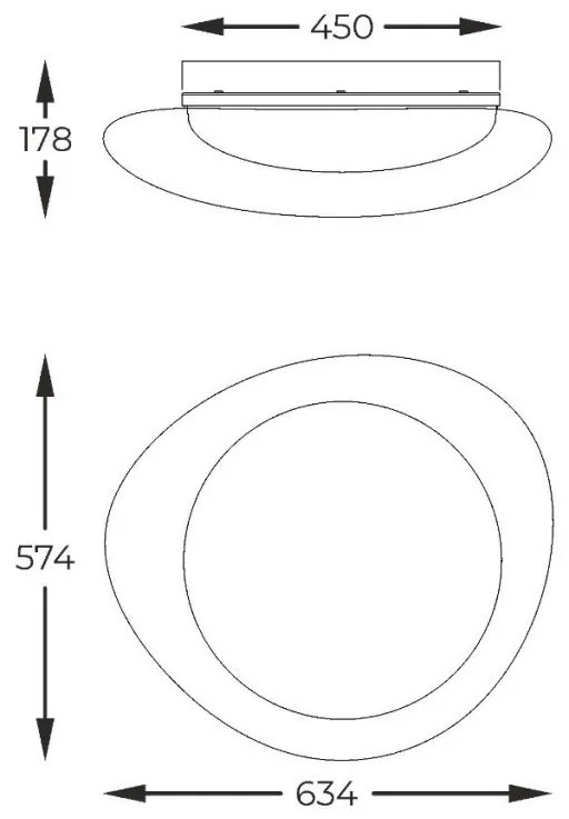 Plafoniera LED design modern AURA 57