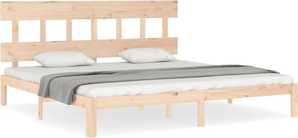 vidaXL Cadru de pat fără saltea, 200x200 cm, lemn masiv pin
