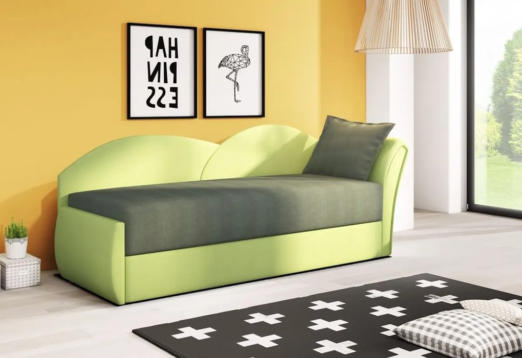 Supermobel Canapea extensibilă AGATA, 200x80x75, ac1 + albastru închis (ac1/alova79), stânga