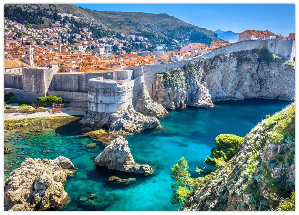 Tablou pe sticlă - Dubrovnik (70x50 cm)