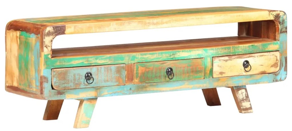 vidaXL Comodă TV, 117 x 30 x 41 cm, lemn masiv reciclat