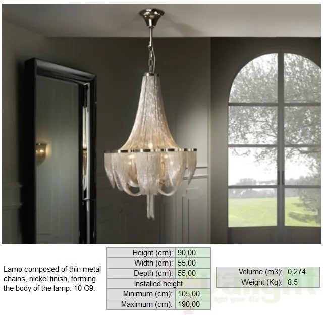 Lustra,Pendul modern diam.55cm, H-90cm Minerva 872853