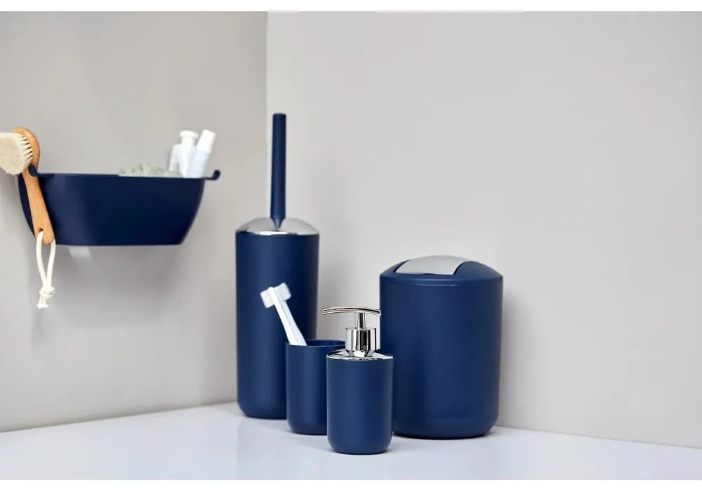 Set de accesorii de baie albastru închis din plastic Brasil – Wenko