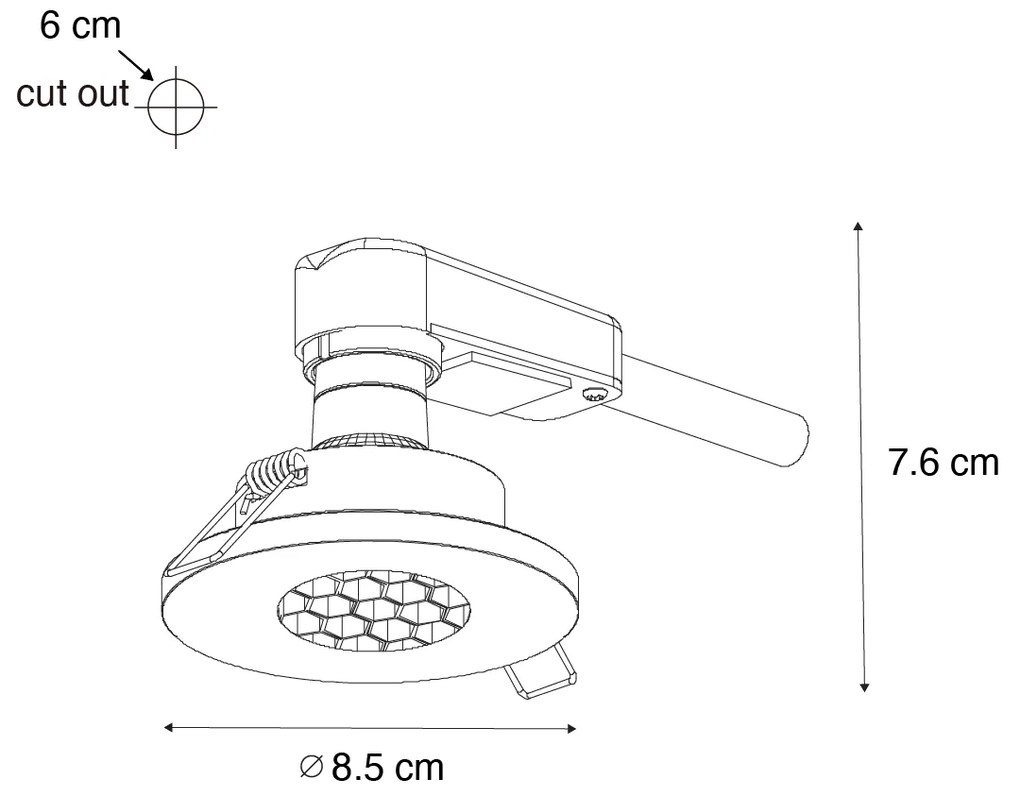Spot modern pentru baie îngropat auriu IP54 - Shed Honey