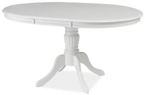 Masă extensibilă de sufragerie 106-141 cm Oliner (alb) (pentru 4 până la 6 persoane). 1050663