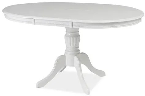Masă extensibilă de sufragerie 106-141 cm Oliner (alb) (pentru 4 până la 6 persoane). Promo -6%. 1050663