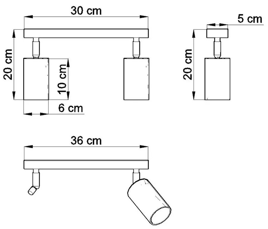 Plafonieră din lemn Nisa Lampi Ludwik