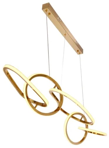 Lustră LED cu cablu ANNELI LED/45W/230V 125 cm, aurie