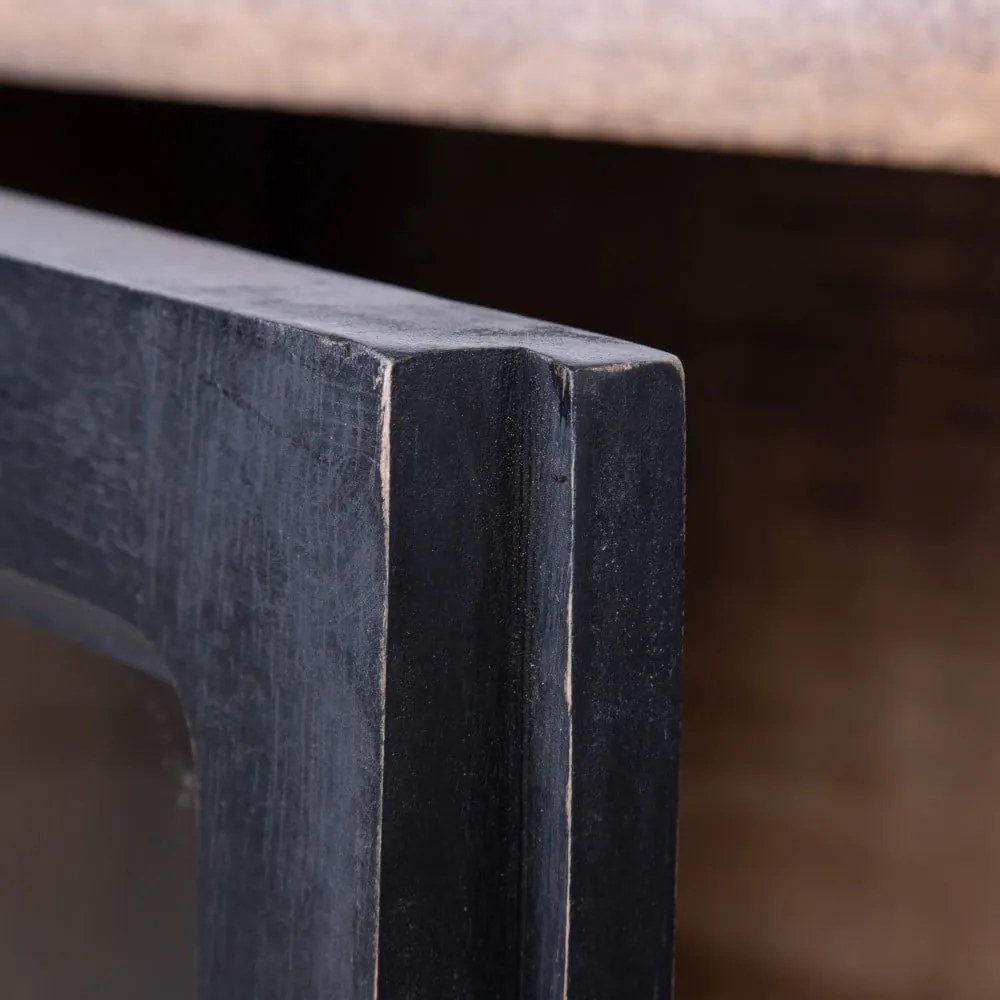 Vitrină în culoare naturală din lemn de mango 160x71 cm – Ixia