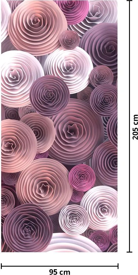 Fototapet pentru ușă - Abstract flori de trandafir (95x205cm)