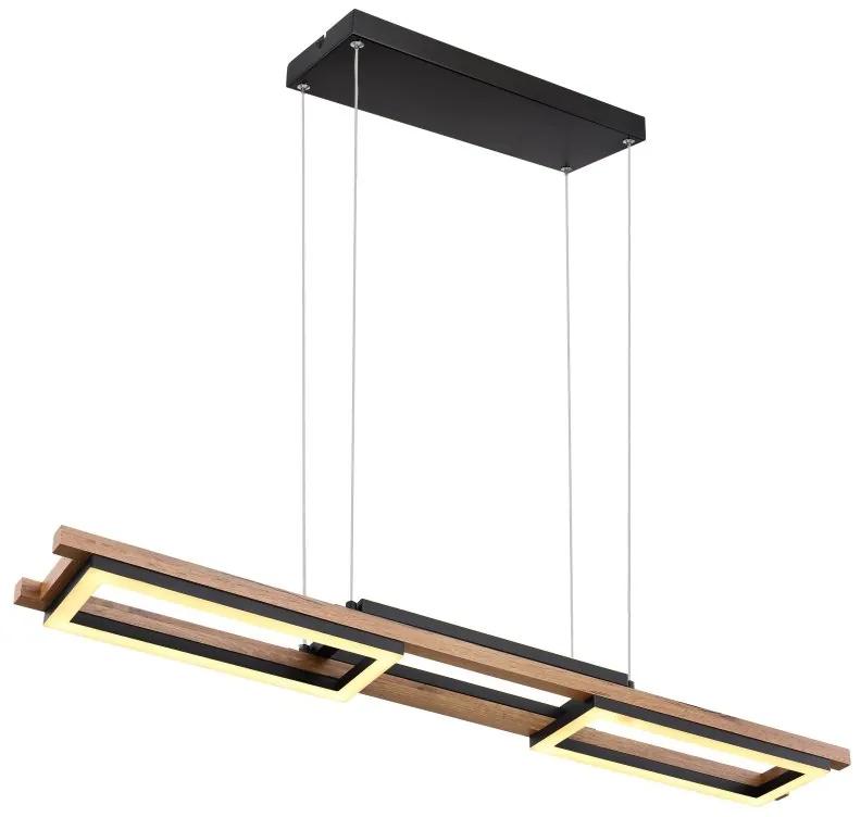 Lustra LED suspendata design modern ILLA negru, maro