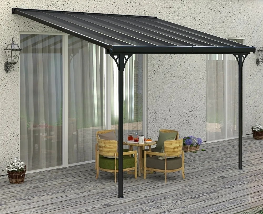 Bruce F pergola - šedý polykarbonát