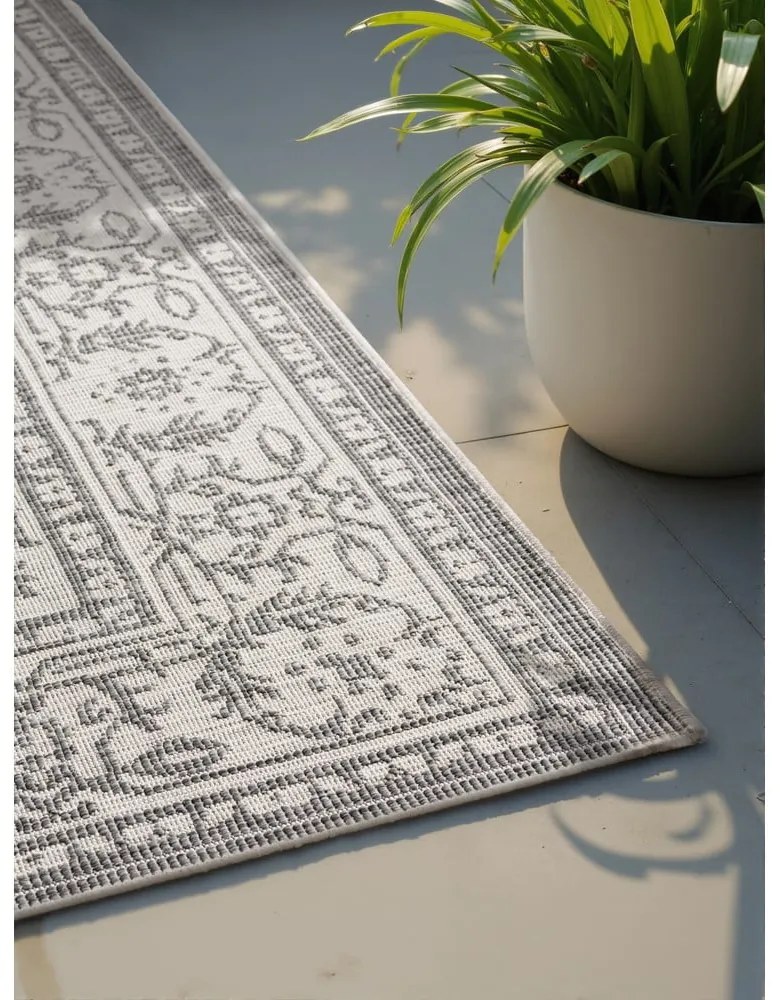 Covor pentru exterior și interior gri/fildeș 200x290 cm Duet Kona – NORTHRUGS