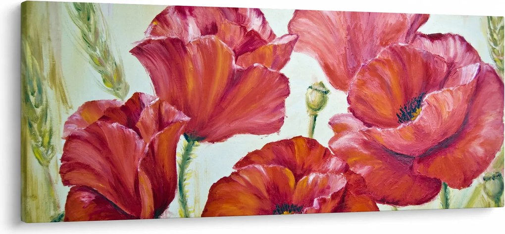 Tablou - Mac - flori (120x50 cm)