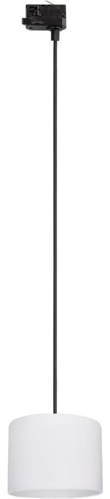 Lustră pe cablu pentru sistem de șină trifazic TRACER 1xE27/15W/230V d. 20 cm negru/alb