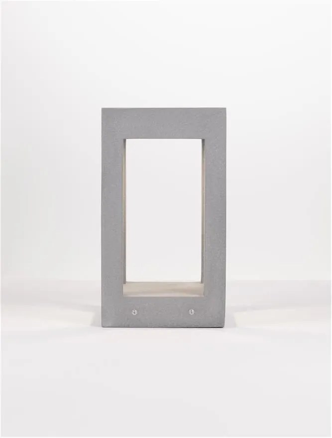 Stalp LED mic pentru exterior design modern IP65 Bev gri 20x20cm