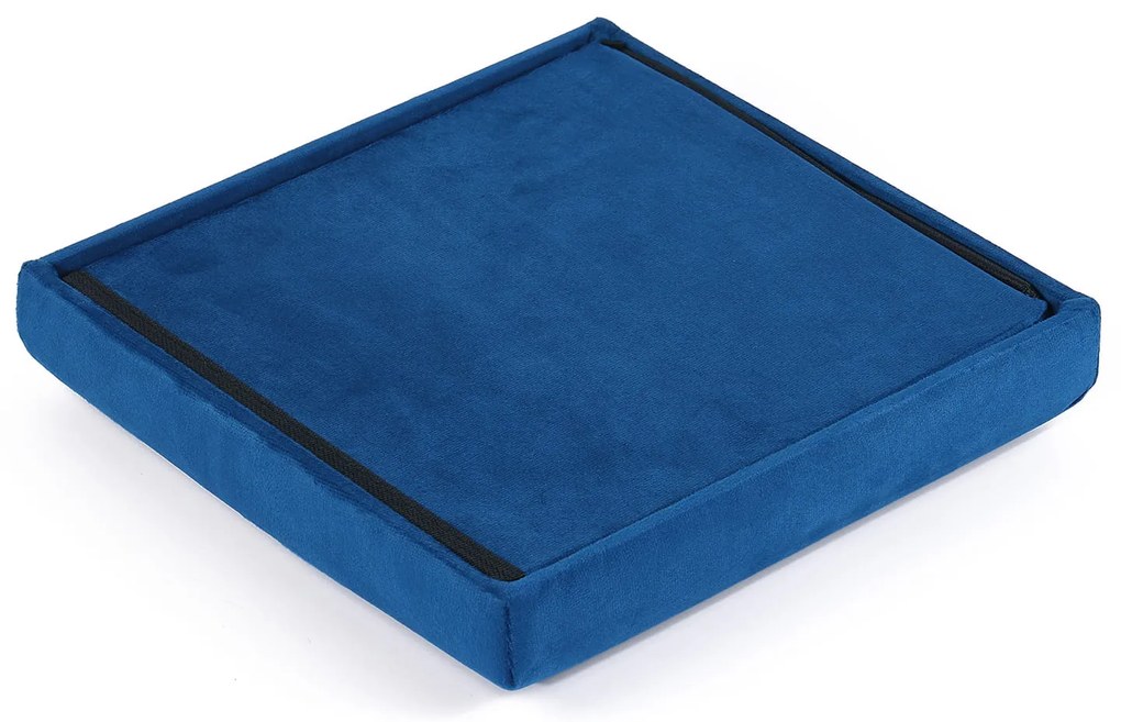 Taburet pliabil albastru CUBEXO VELVET M