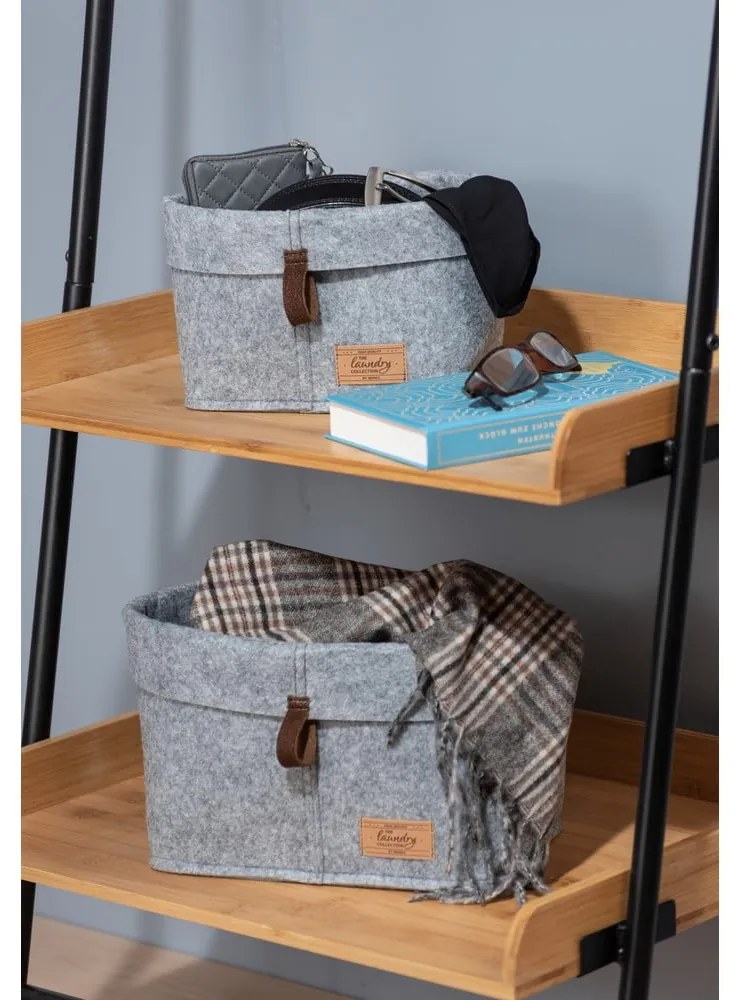 Organizator textil Wenko Felt, 12 x 18 cm, gri
