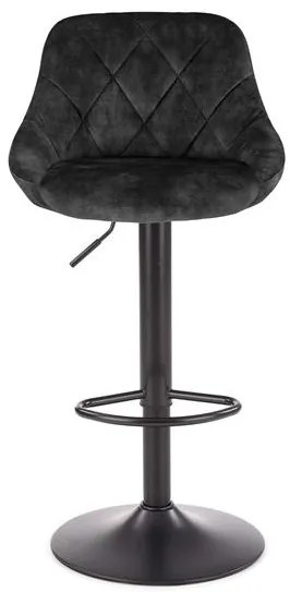 Scaun de bar H101 velvet negru
