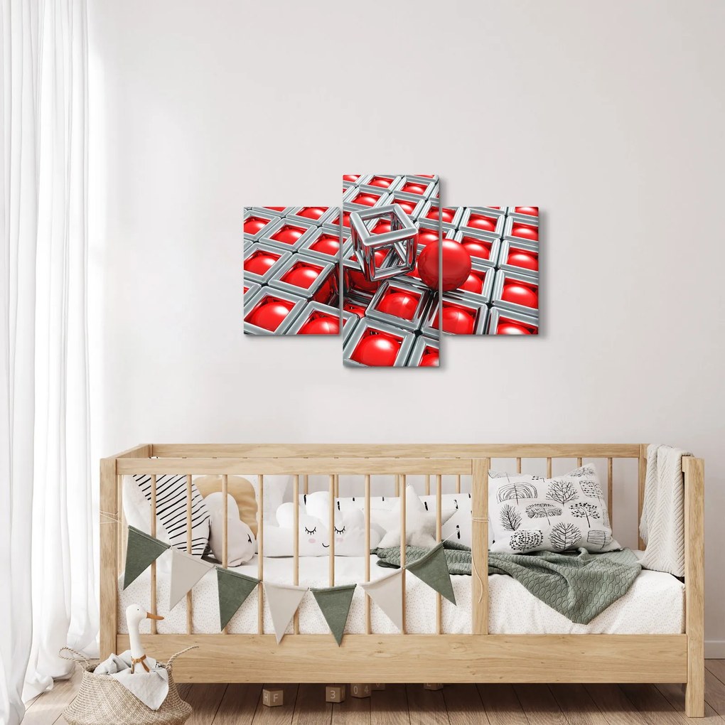 Tablou - Abstract metalic 3D (90x60 cm)