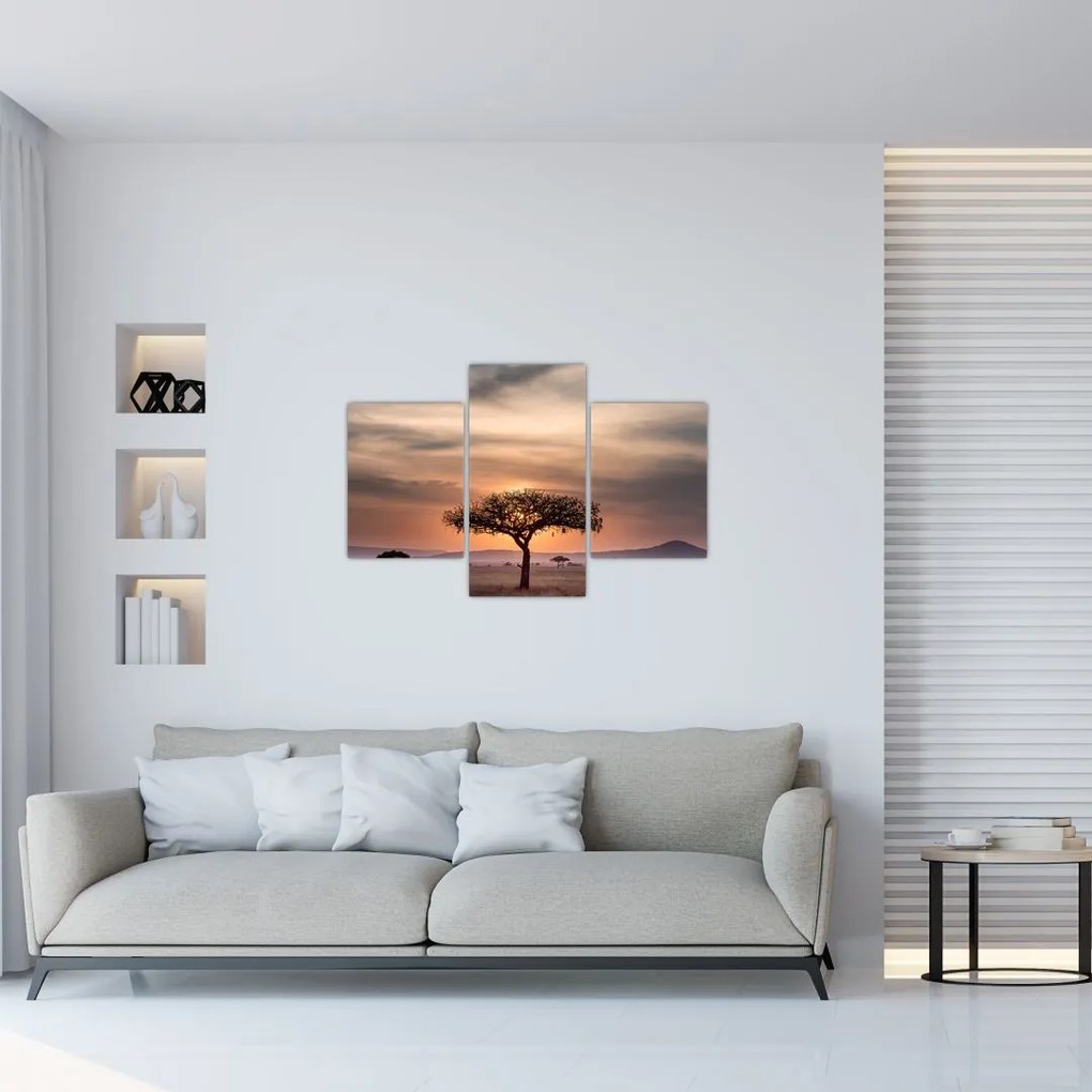 Tablou apusului de soare în Tanzania (90x60 cm)