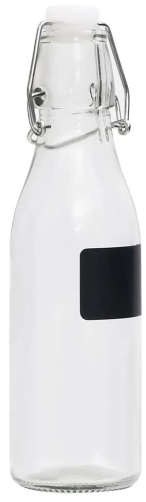 Sticle cu dopuri ermetice, 12 buc., 250 ml, rotund 12