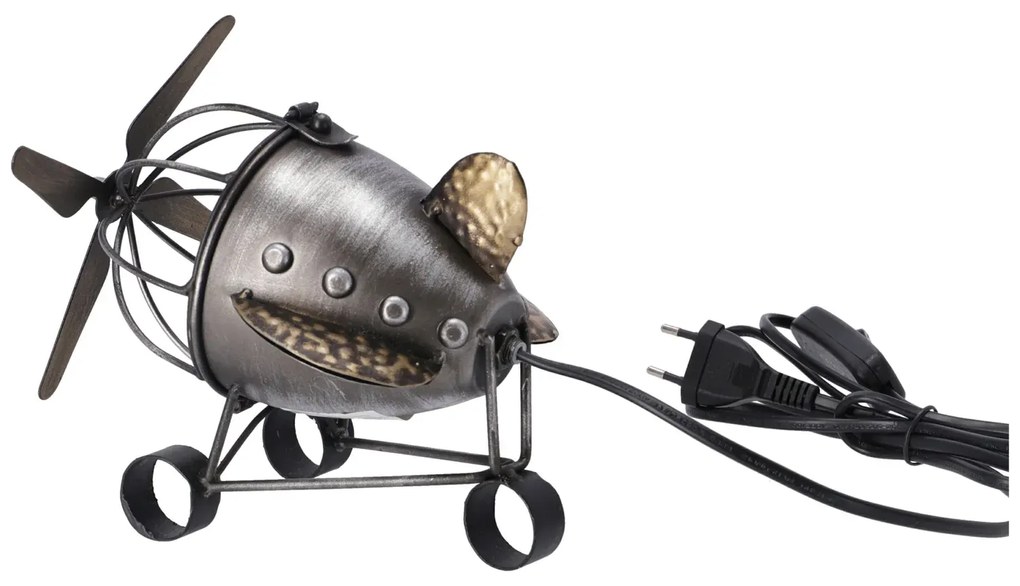 Lampa de masa Stil Industrial Avion h 23 cm