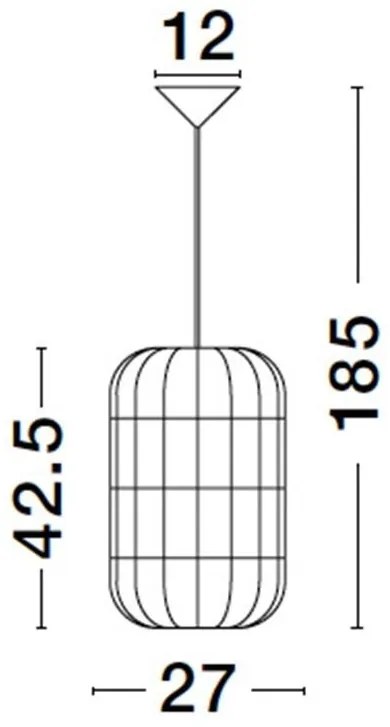 Lustra / Pendul modern design natural GRIFFIN D-27cm
